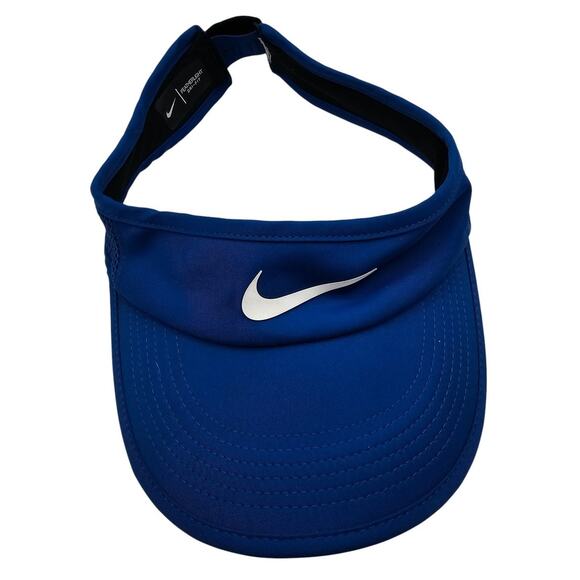 Nike Featherlight Athletic Visor Golf Hat Dri-Fit Blue White - Picture 1 of 4